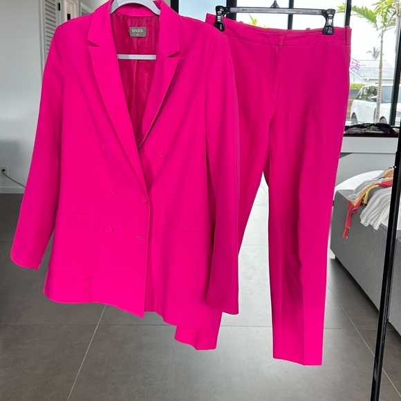 Oasis Jackets & Blazers - Oasis Fuchsia Blazer and Pants Set